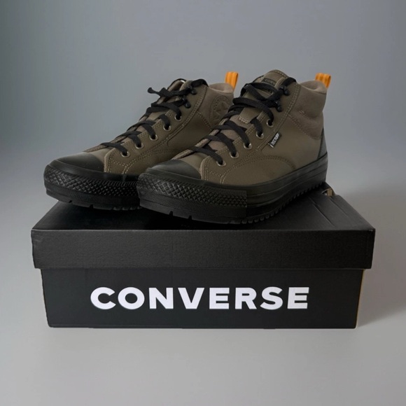 Converse Men's High-Top Sneakers - Black and Brown Size 11 - Picture 1 of 10